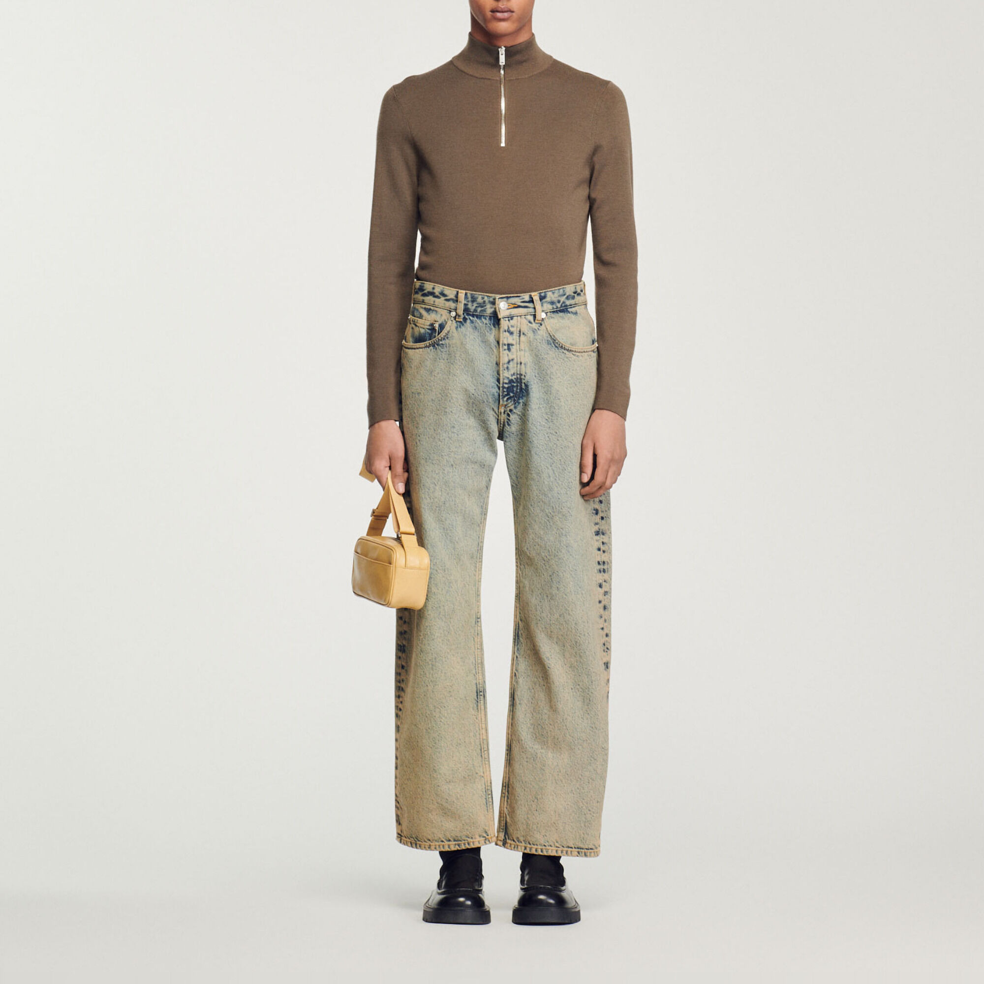 WOOL SWEATER WITH ZIPPED COLLAR - 2