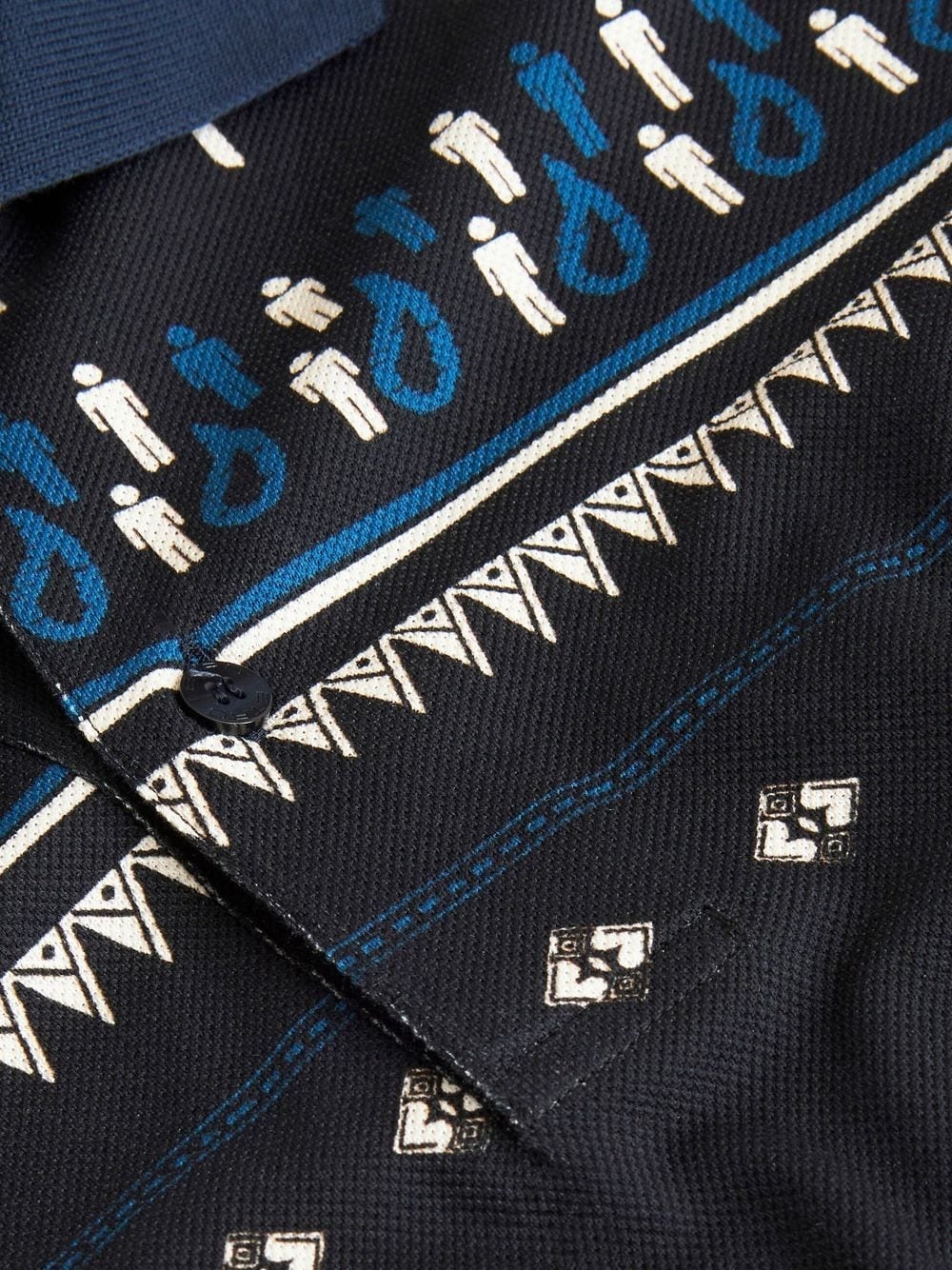 geometric-print cotton polo shirt - 5