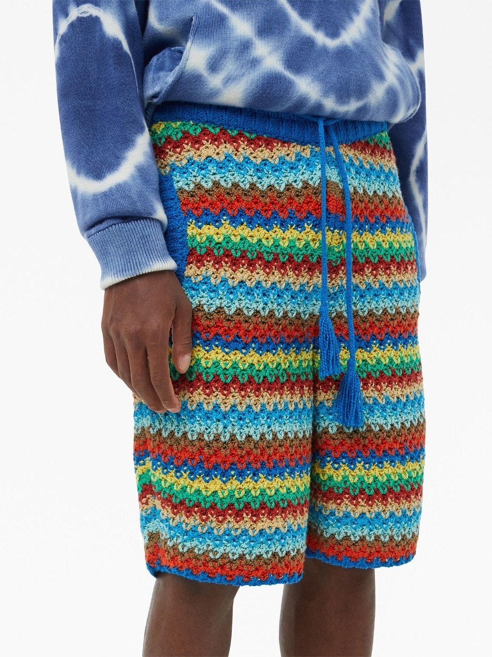 Over The Rainbow crochet-knit shorts - 6
