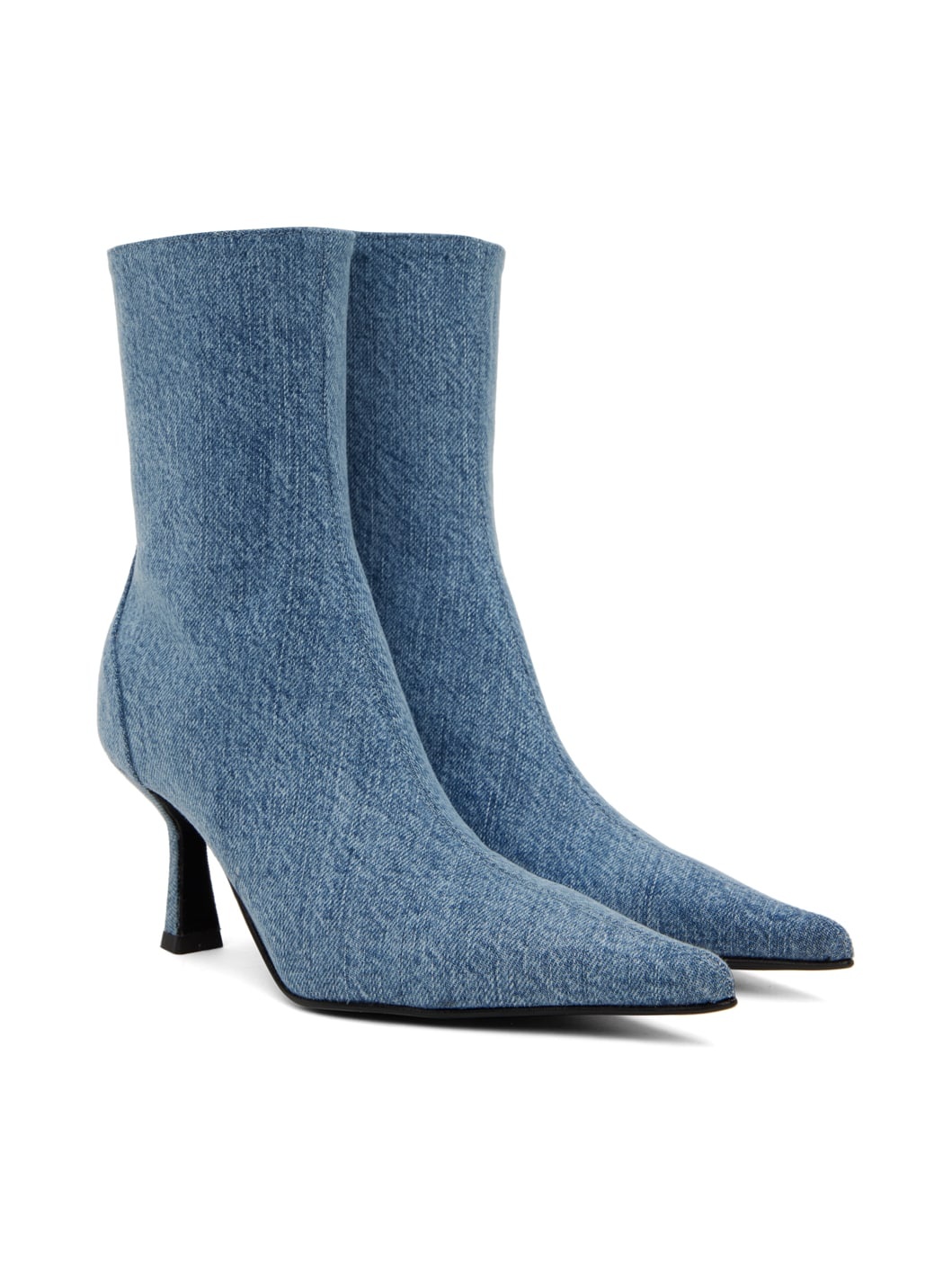 Blue Slim Denim Boots - 4