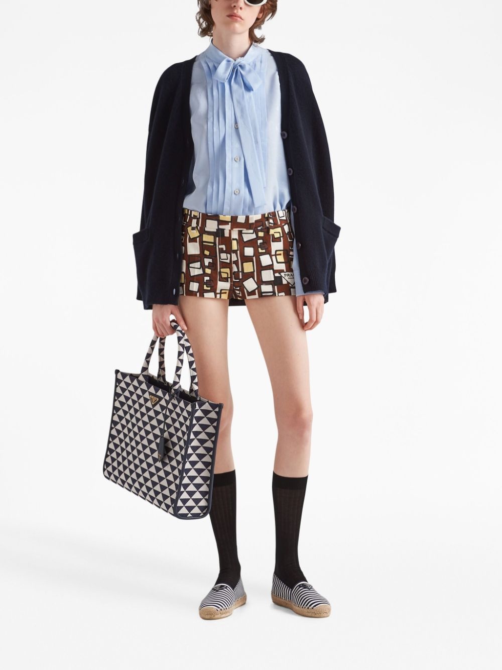 jacquard crepe de chine blouse - 2