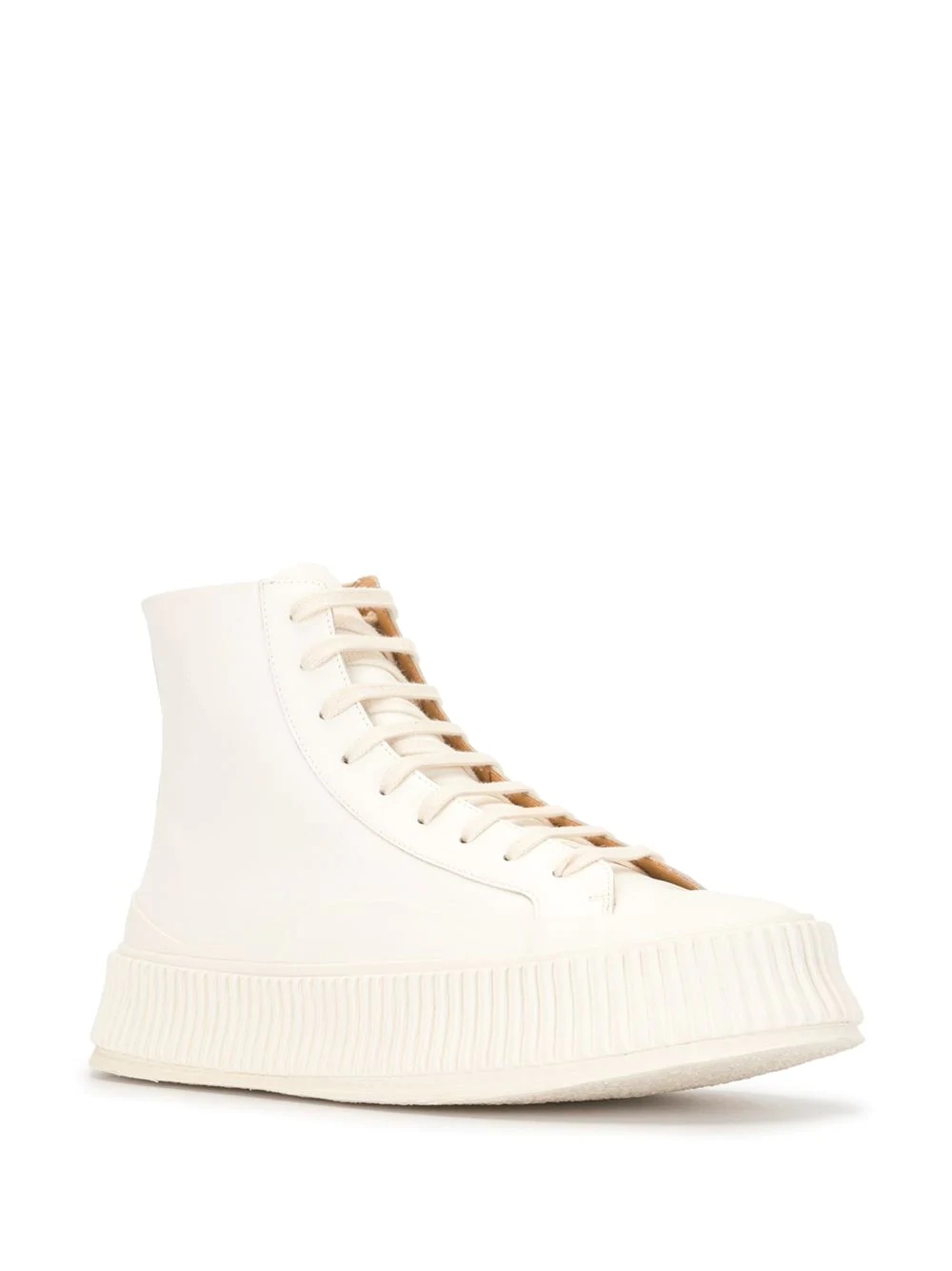 high top leather sneakers - 2