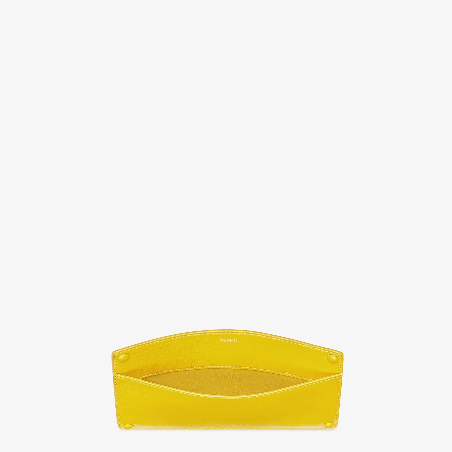 Yellow leather accessory pocket - 3