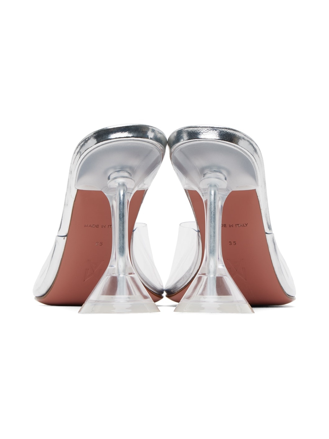 Transparent Lupita Glass Heeled Sandals - 2