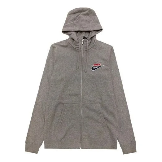 Nike Athleisure Casual Sports Knit Zipper Gray CJ9448-063 - 1