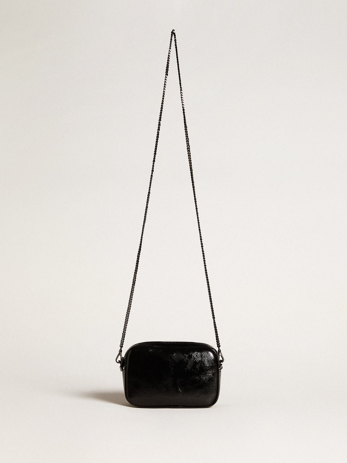Mini Star Bag in black leather with Swarovski crystal star - 4