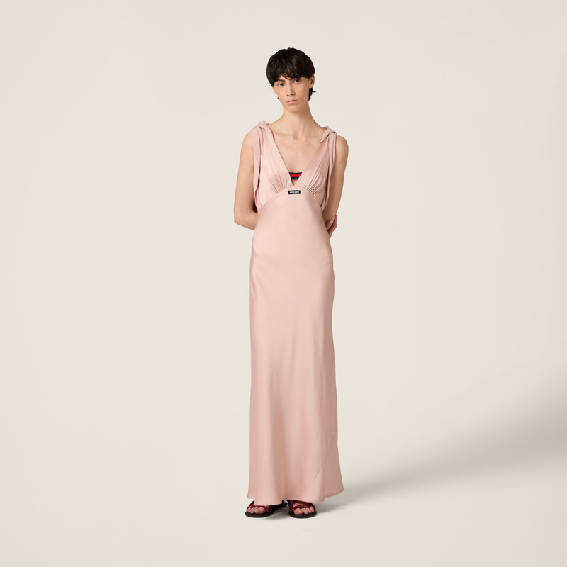 Miu Miu Long satin dress outlook