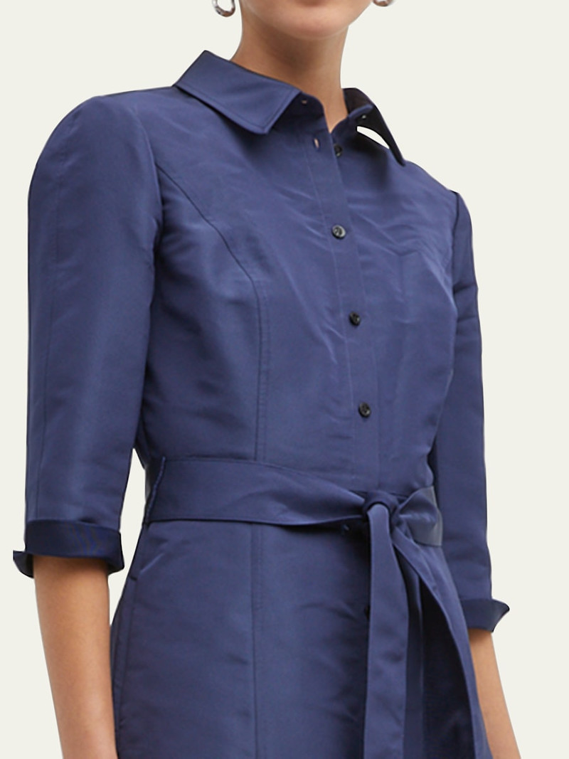 Faille 3/4-Sleeve Shirtdress 5