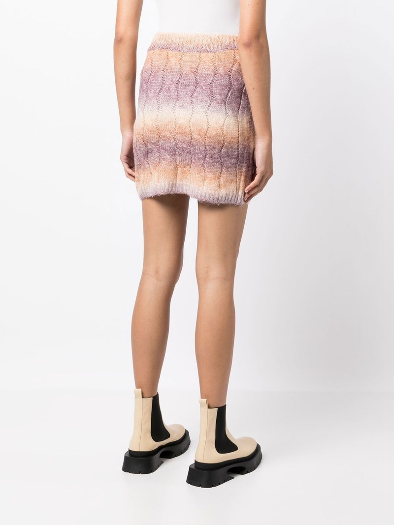 striped cable-knit mini skirt 4