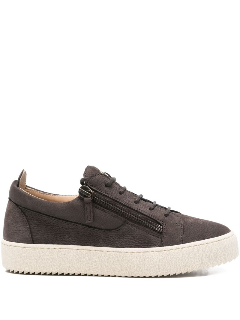 Frankie zip-detail leather sneakers 1