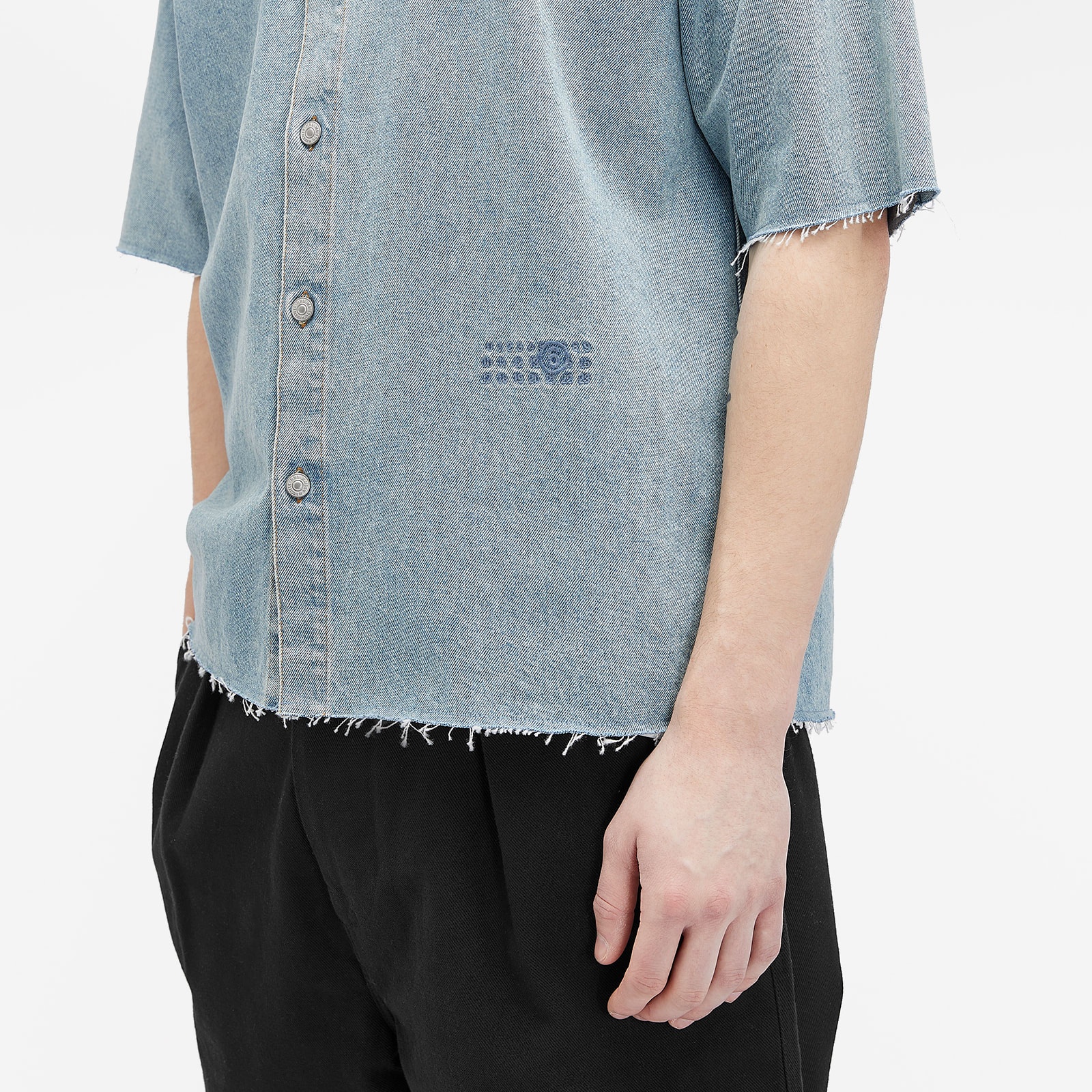 トップス MM6 Maison Margiela Cutoff Denim Top Denim shirt in black - MM 6 Maison Margiela | Mytheresa