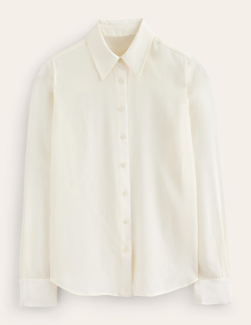 Sienna Silk Shirt-Ivory 1