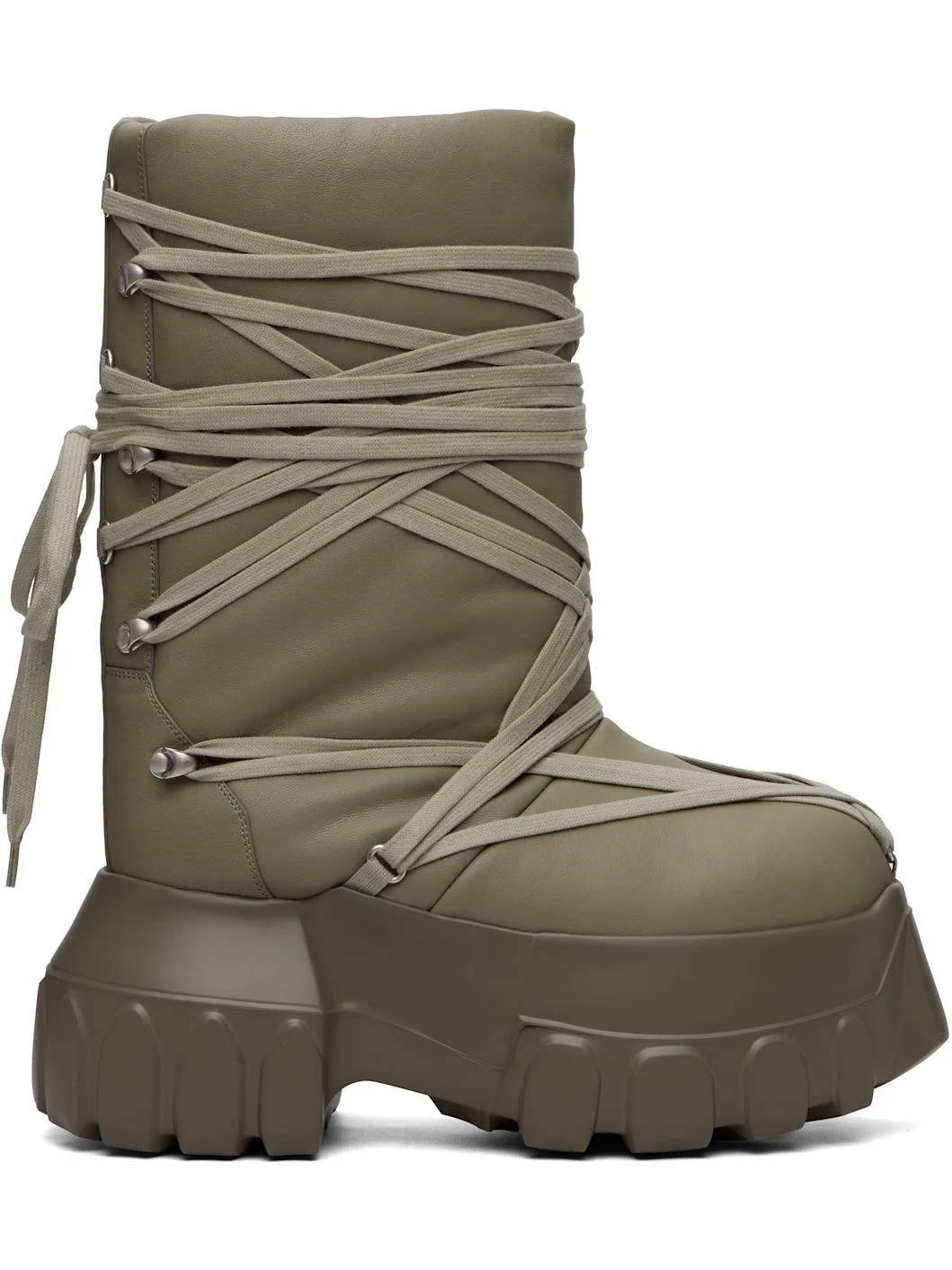 Taupe Tower Megalace Lunar Mega Tractor Boots - 1