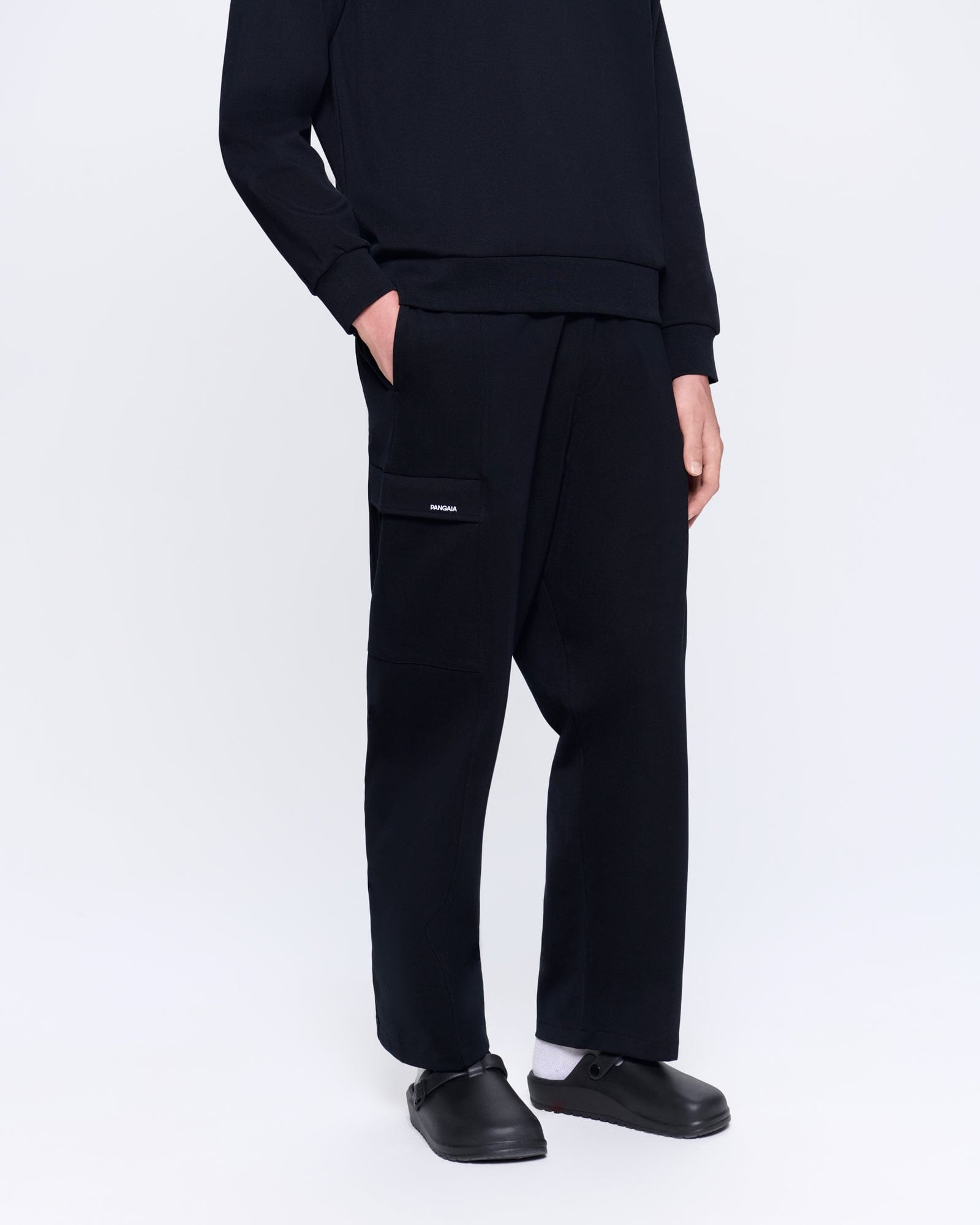 Mens DNA Double Jersey Cargo Trousers - Black - 3
