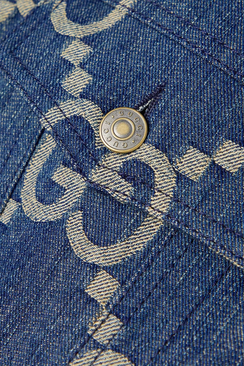 Jumbo GG denim-jacquard jacket 5