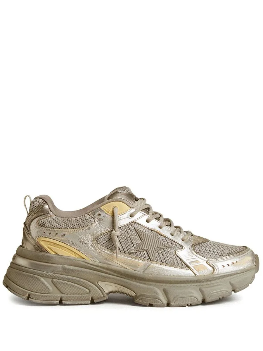 Golden Goose Lightstar Laminated Leather Suede And Net Upper Tpu Star Net Heel And Spur - 1