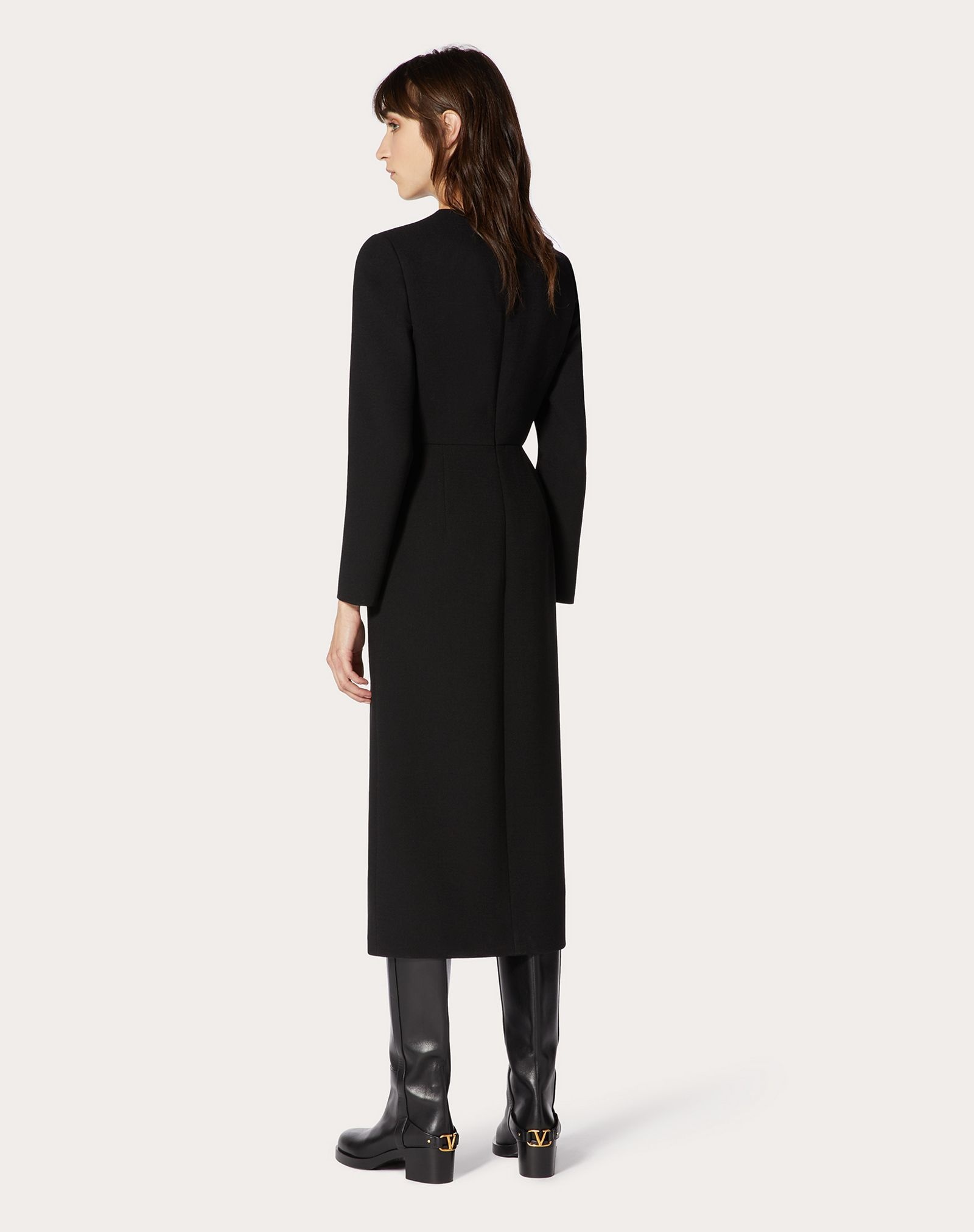 Stretch Double Crepe Wool Dress - 4