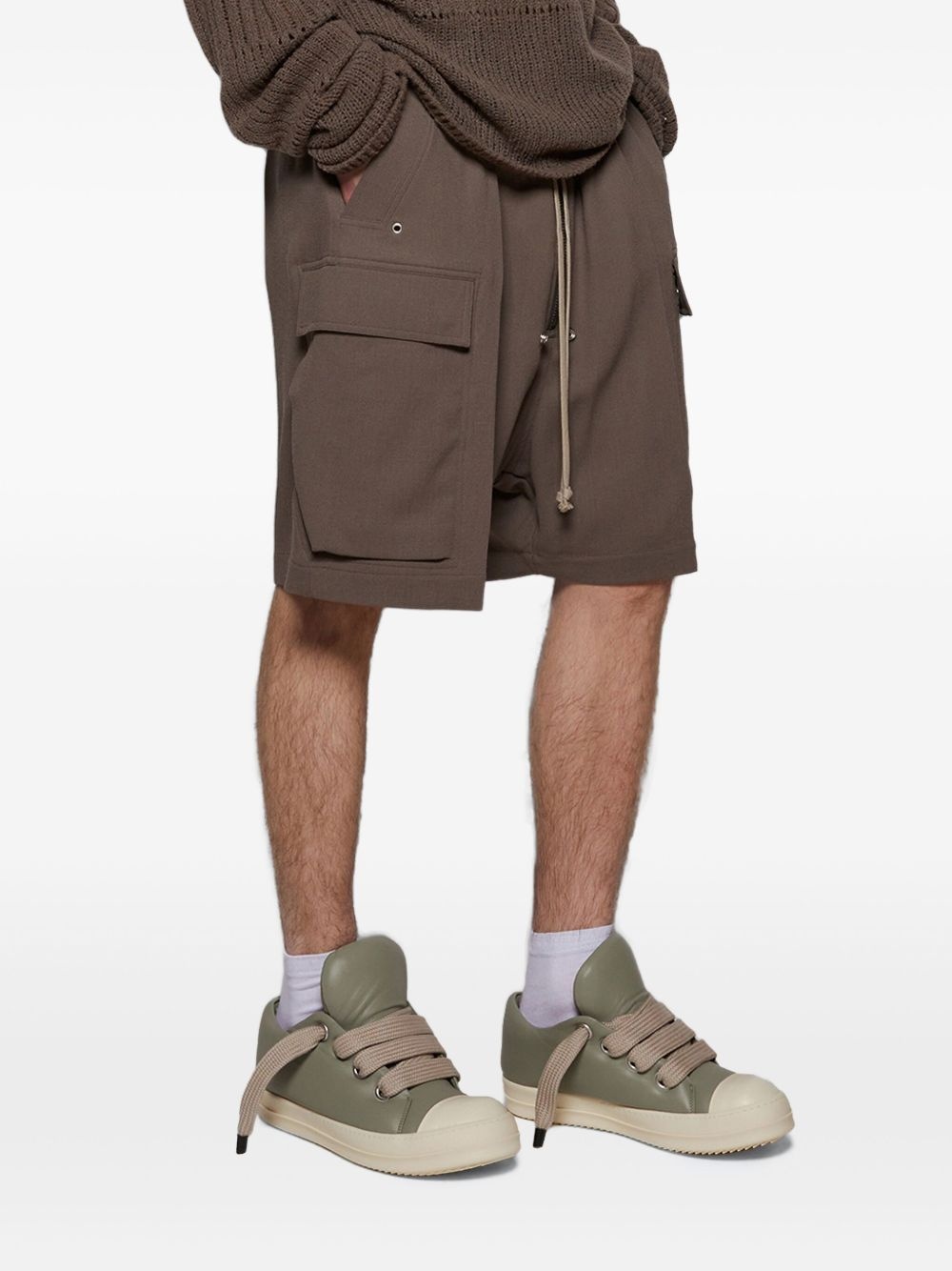 padded leather sneakers - 5