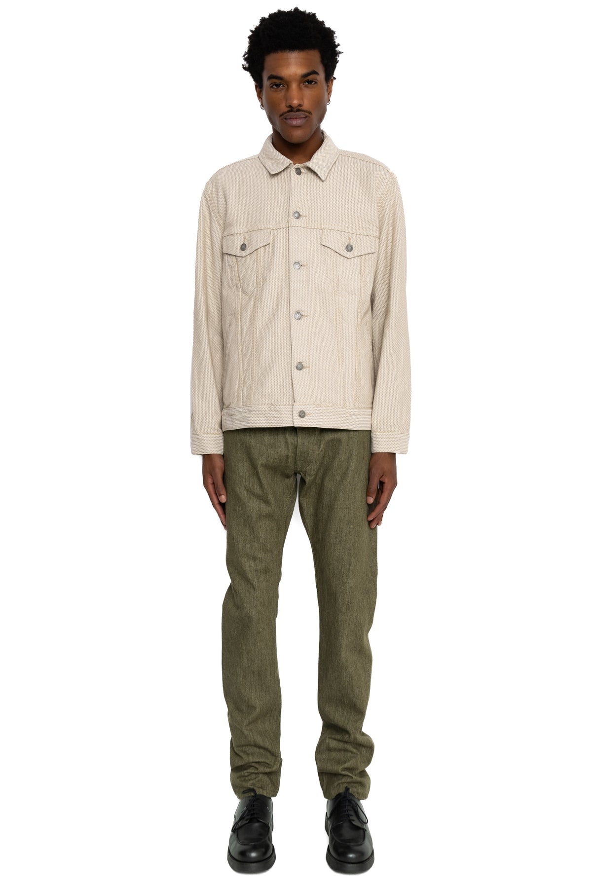 Sashiko Type 3 Jacket - Ivory x Beige - 2