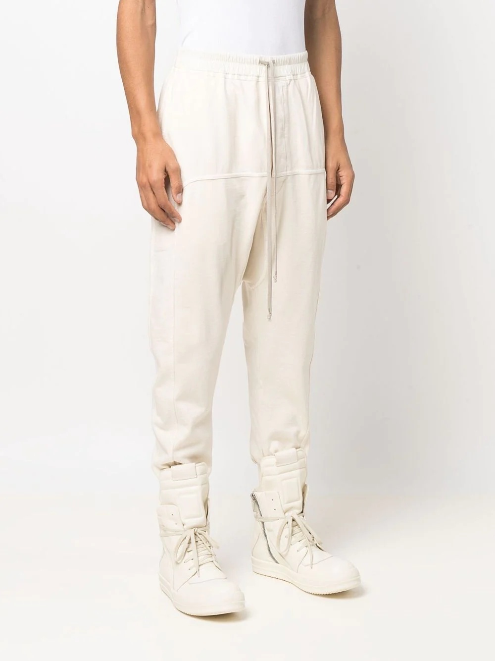 cropped drawstring track pants - 3