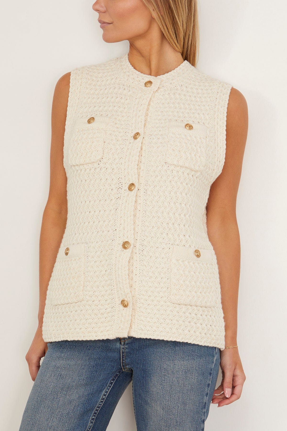 Elisabeth Vest in Ecru - 3