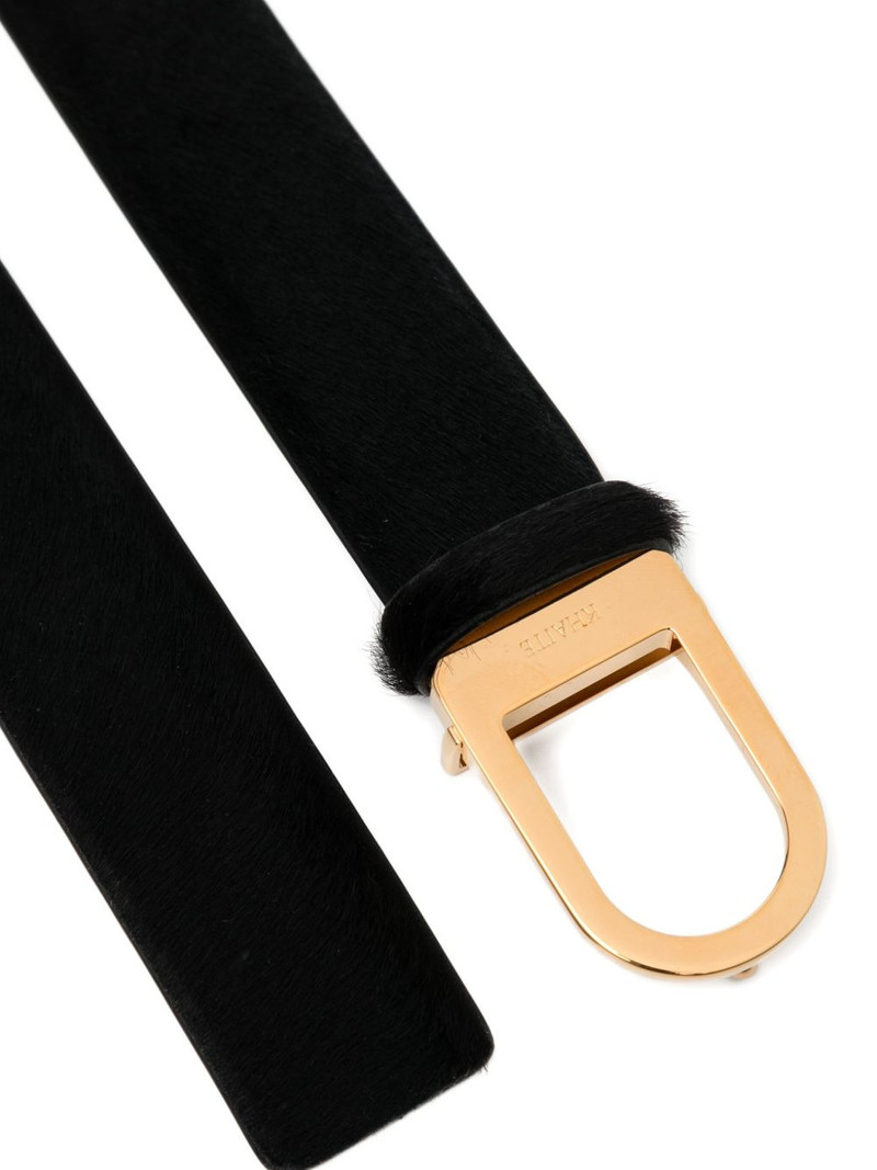 KHAITE haircalf saddle belt outlook