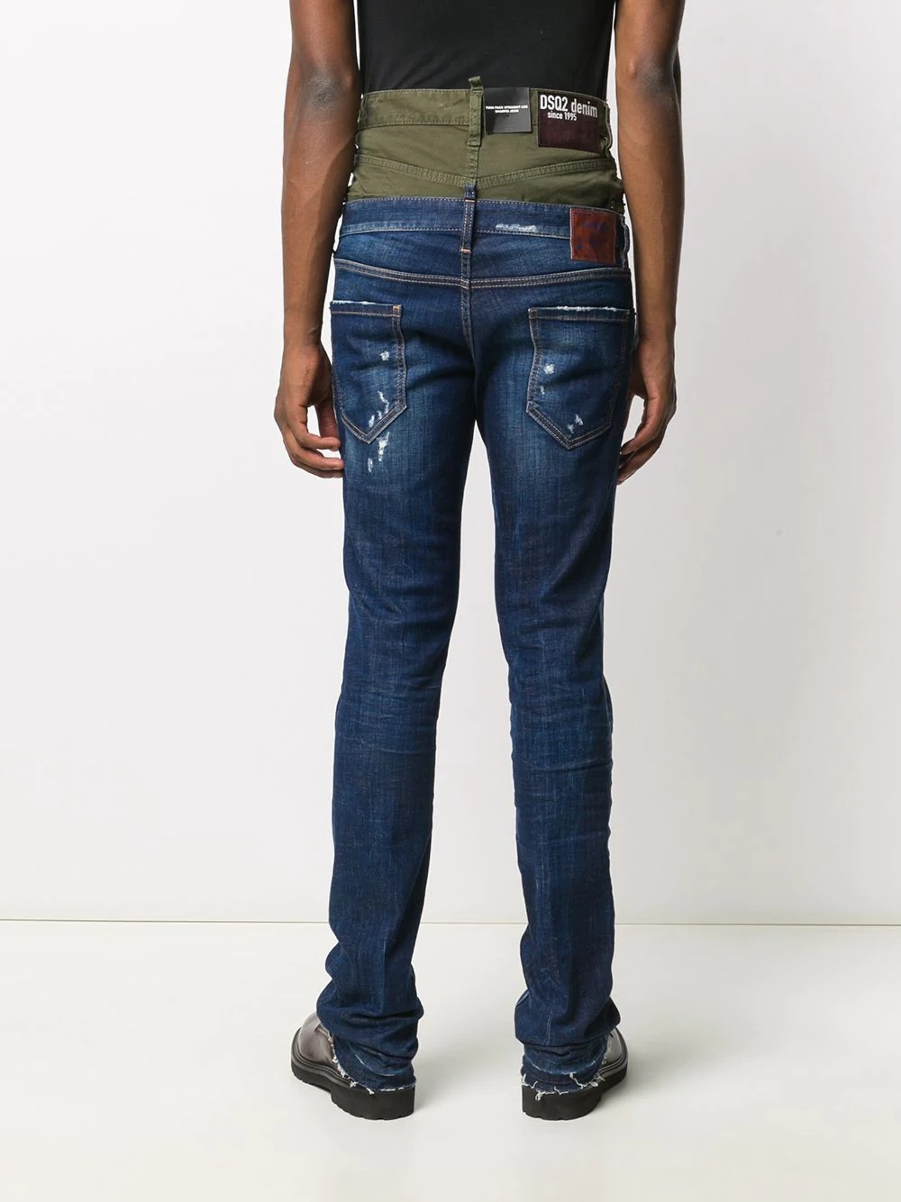 double-waistband slim-fit jeans - 4