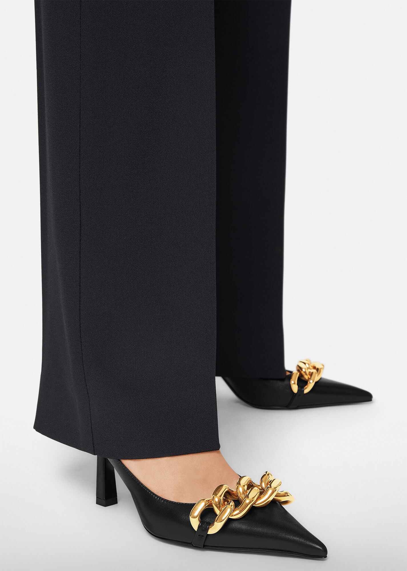 Medusa Chain Nappa Leather Mules - 2
