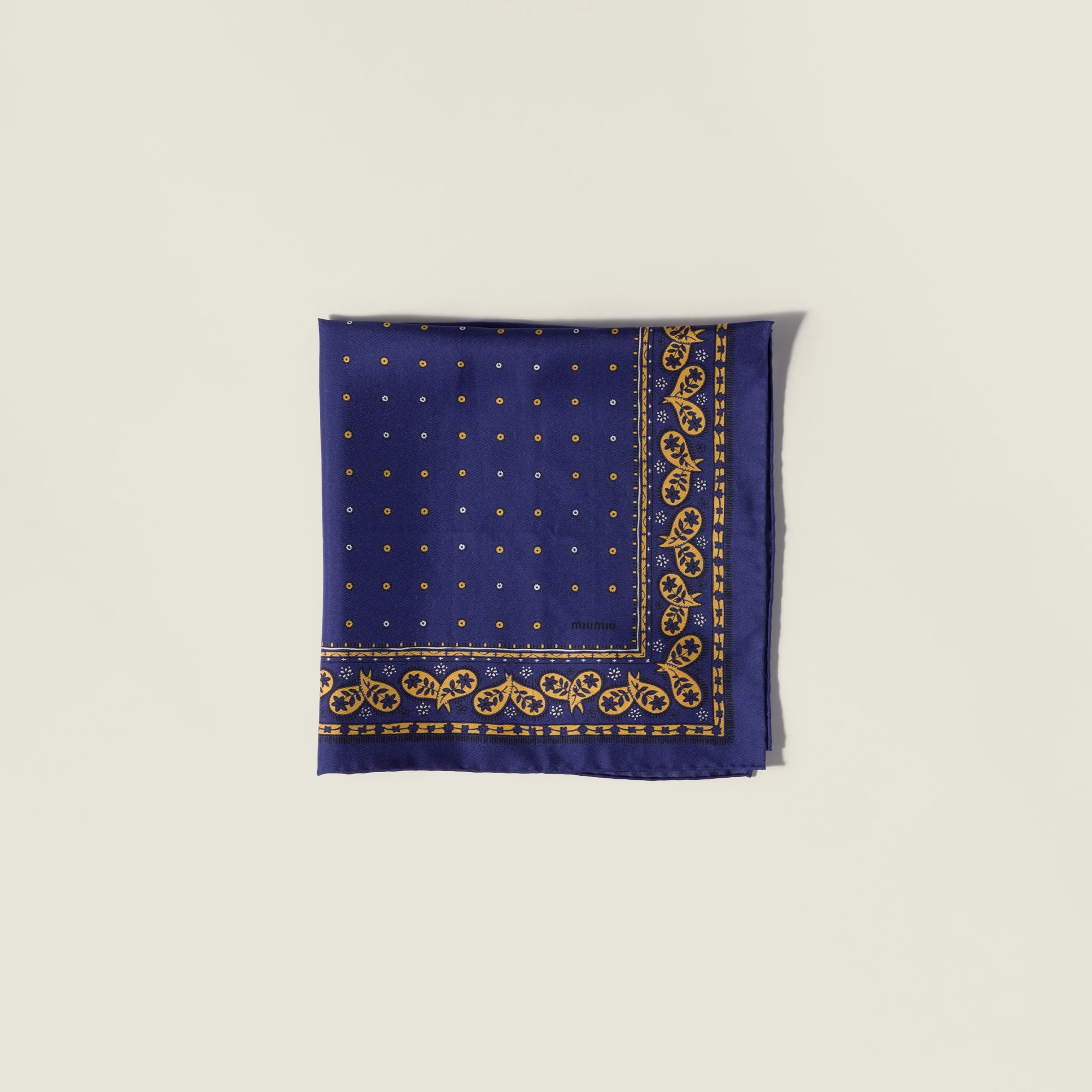 Printed twill scarf - 1
