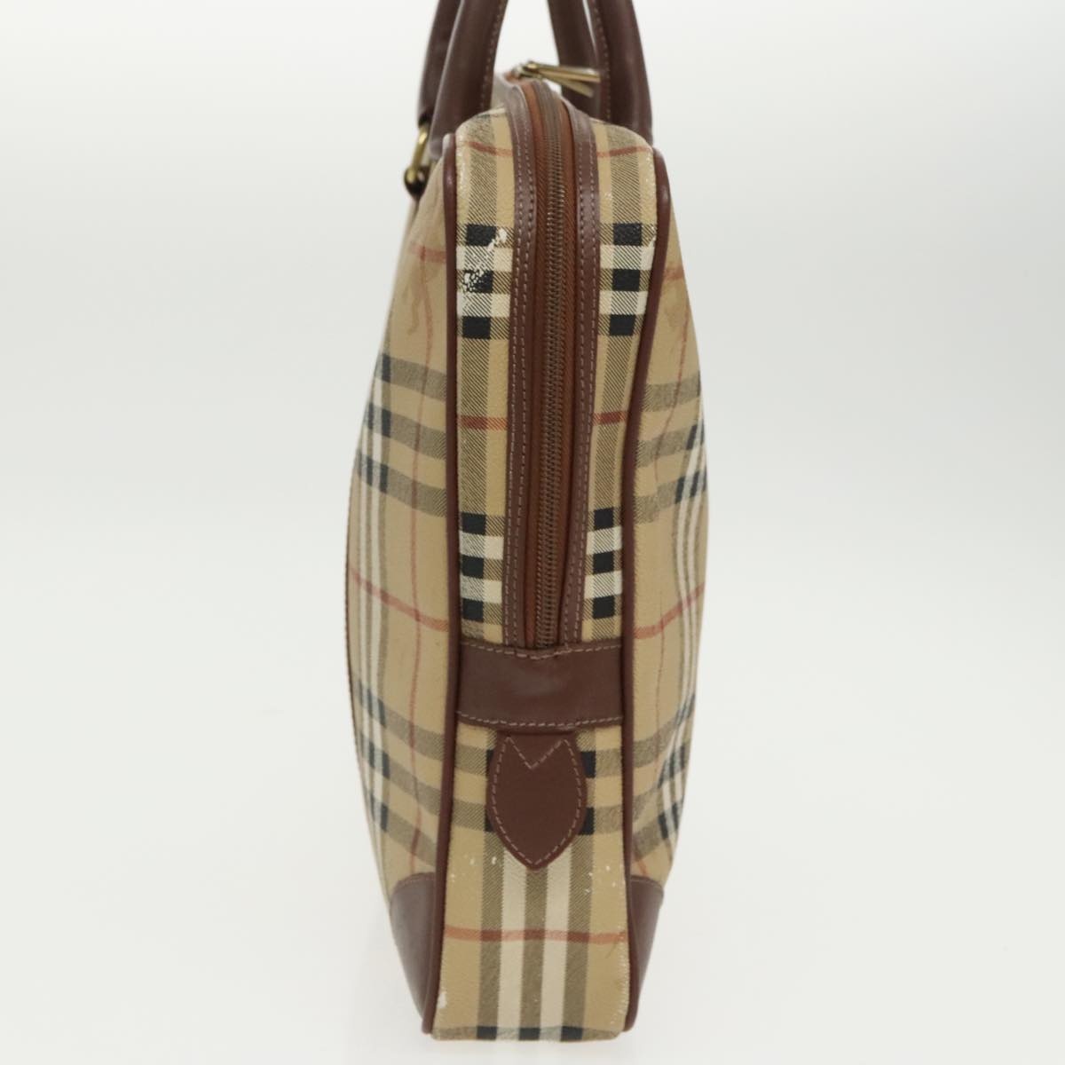 Burberry Nova Check Hand Bag Pvc Beige Gold - 4