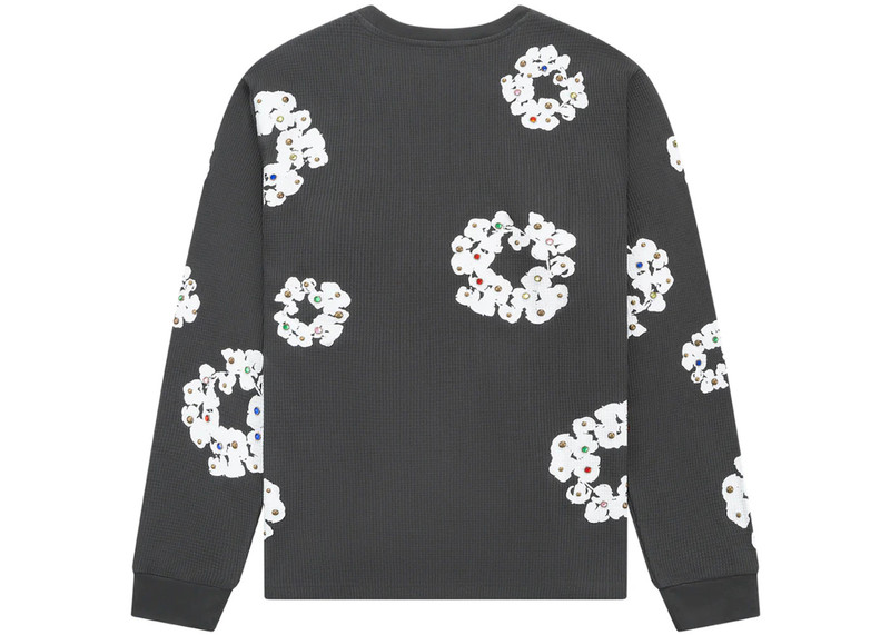 DENIM TEARS Denim Tears Rhinestone Cotton Wreath Thermal Vintage Black outlook