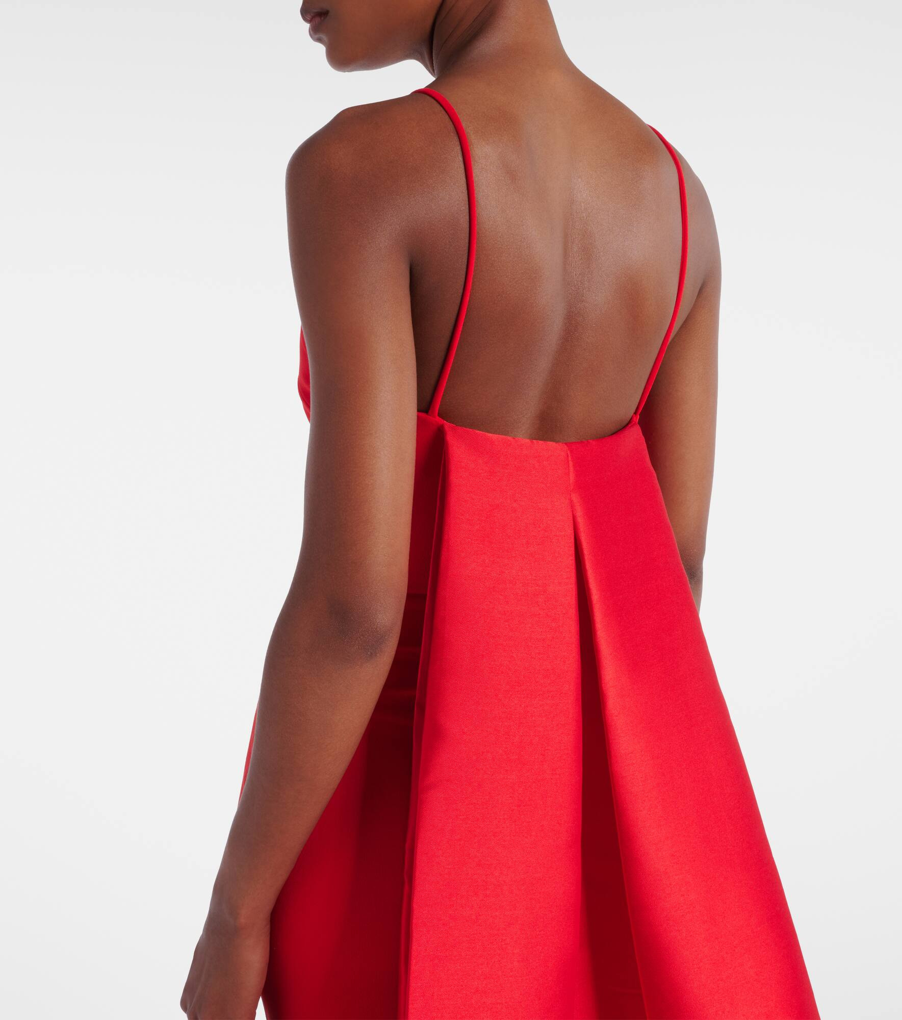 Ulla caped crêpe and satin gown - 5