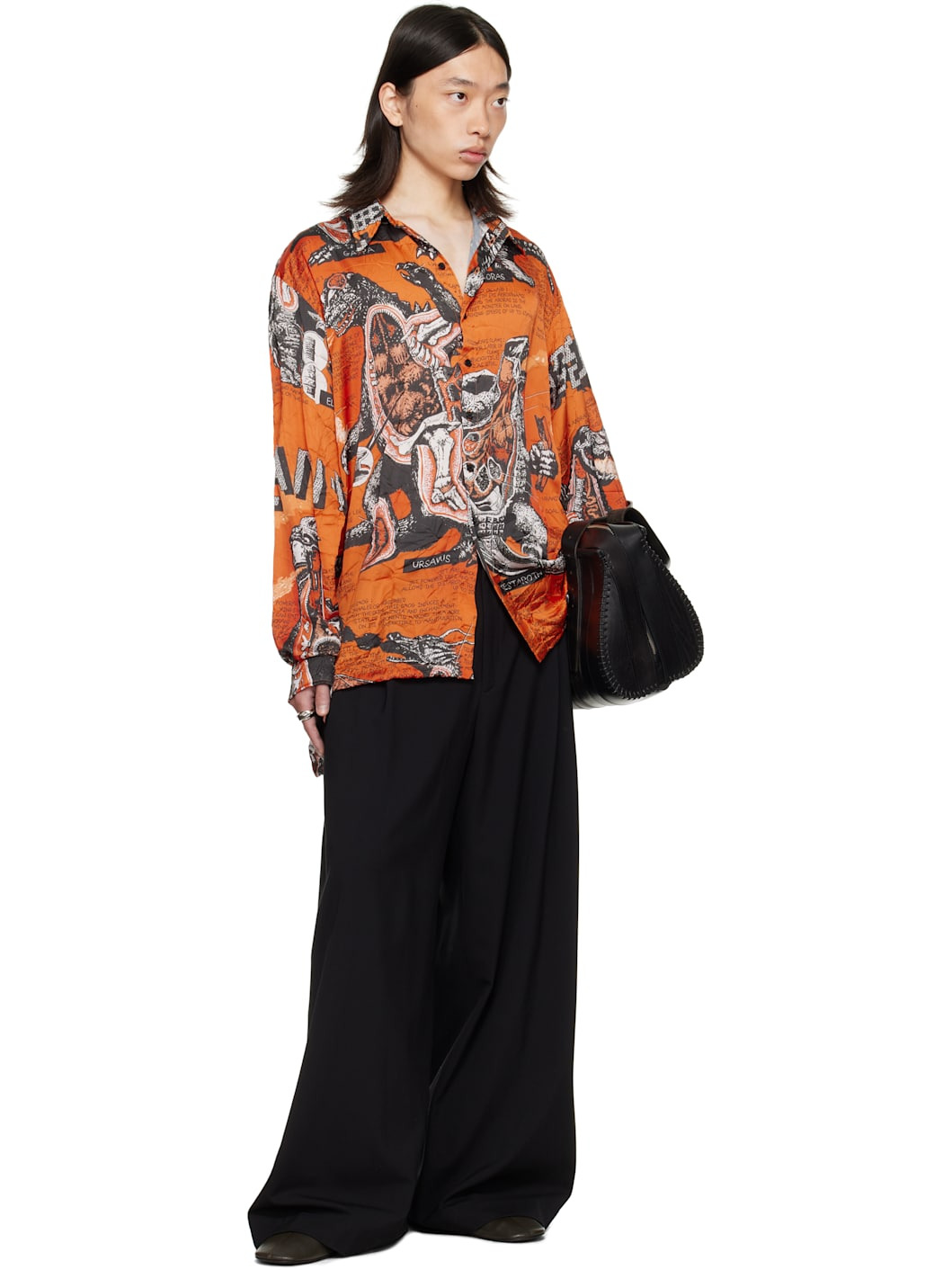 Orange Misfit Long Sleeve Shirt - 5