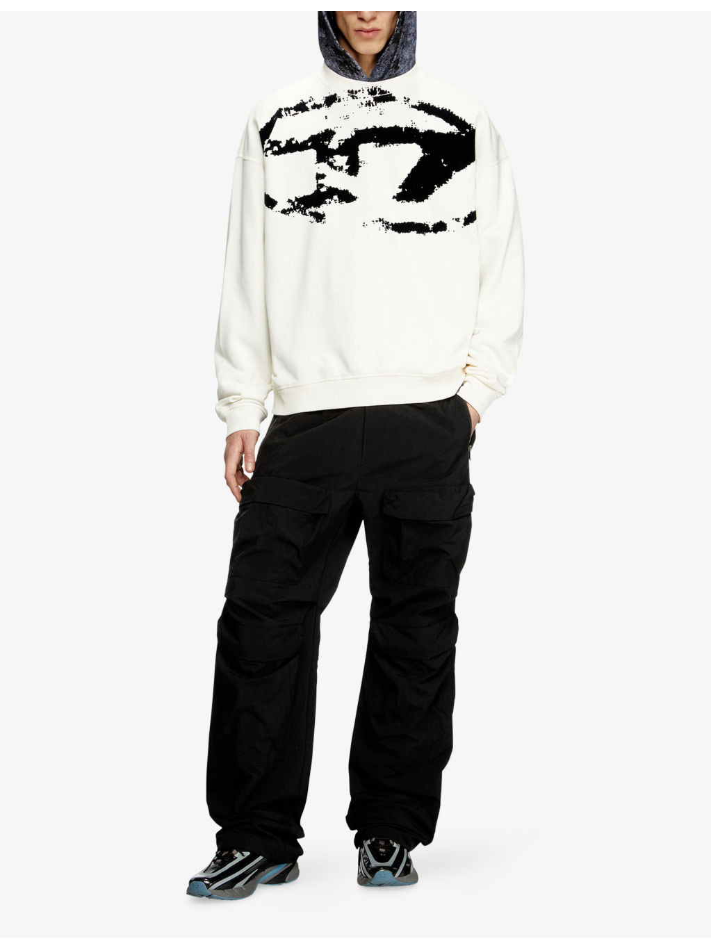 S-Boxt-N5 Graphic-Print Cotton Sweatshirt - 2