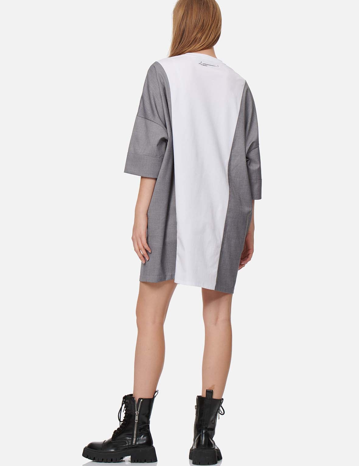 Fabric Blocking Panelled Dress - 6