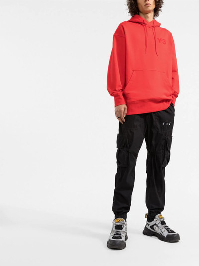 Y-3 logo print hoodie outlook