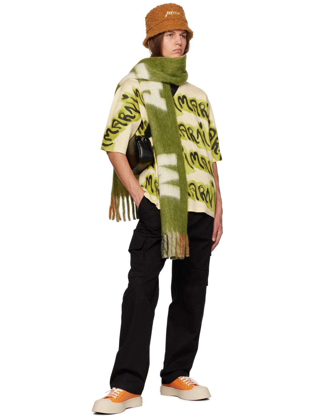Green Striped Logo Scarf - 3