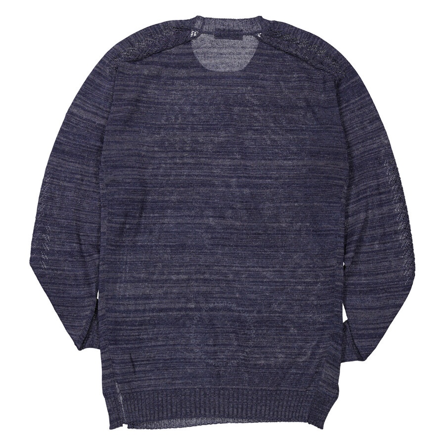 Yohji Yamamoto Navy Open Work Po Sweater, Brand Size 3 (Large) - 7