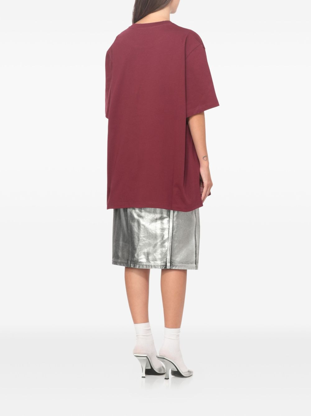 side-split T-shirt - 4