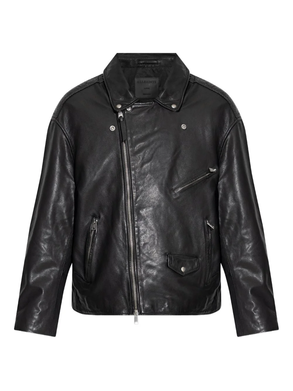 zip-up biker jacket - 1