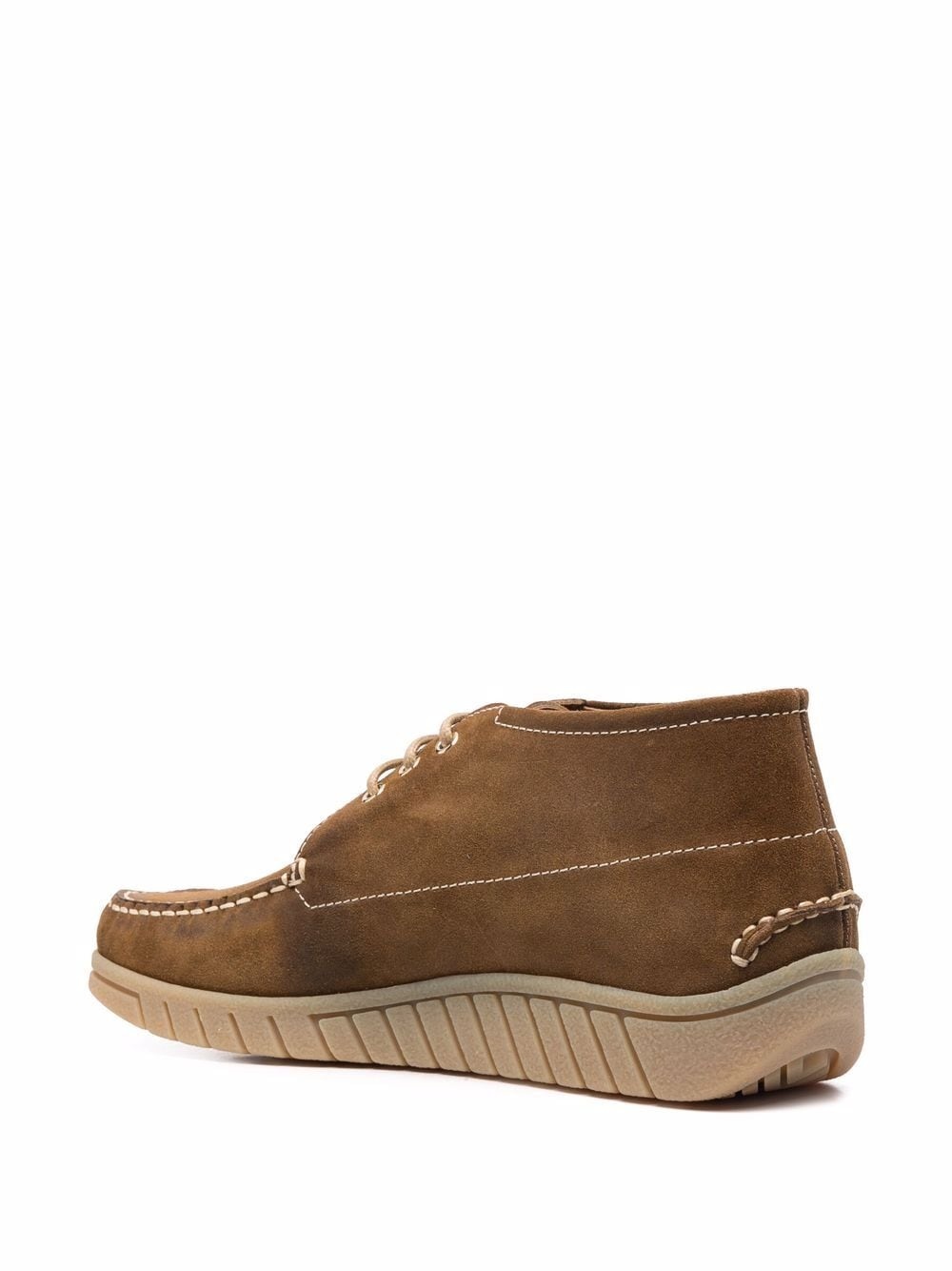 contrasting suede boat shoes - 3