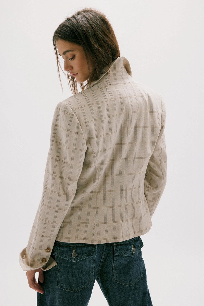 FREE PEOPLE Whip Smart Plaid Blazer outlook