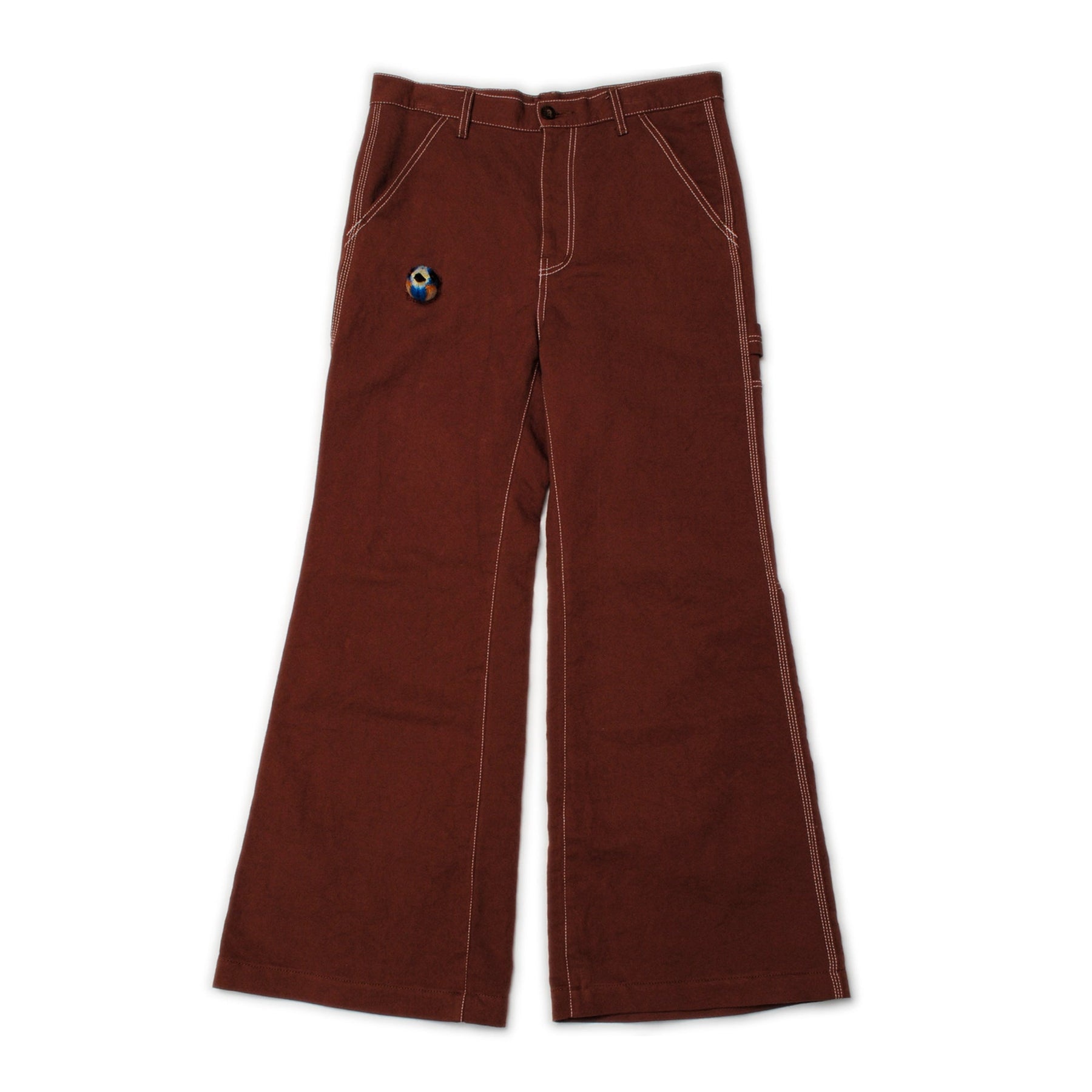 WOOD YARN PAINTER PANTS / BRW - 1