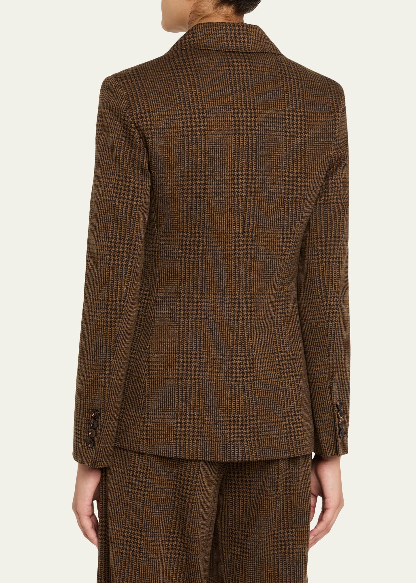 Zulma Houndstooth Wool Double-Breasted Jacket - 3