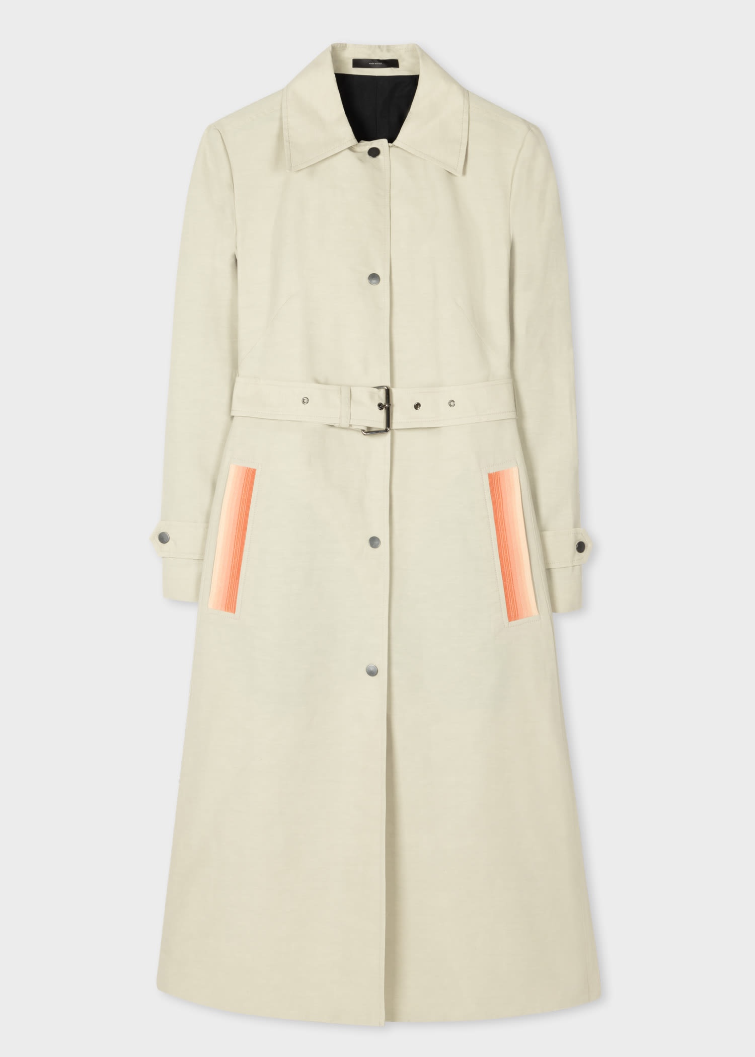 Stone Linen-Cotton Overcoat - 2
