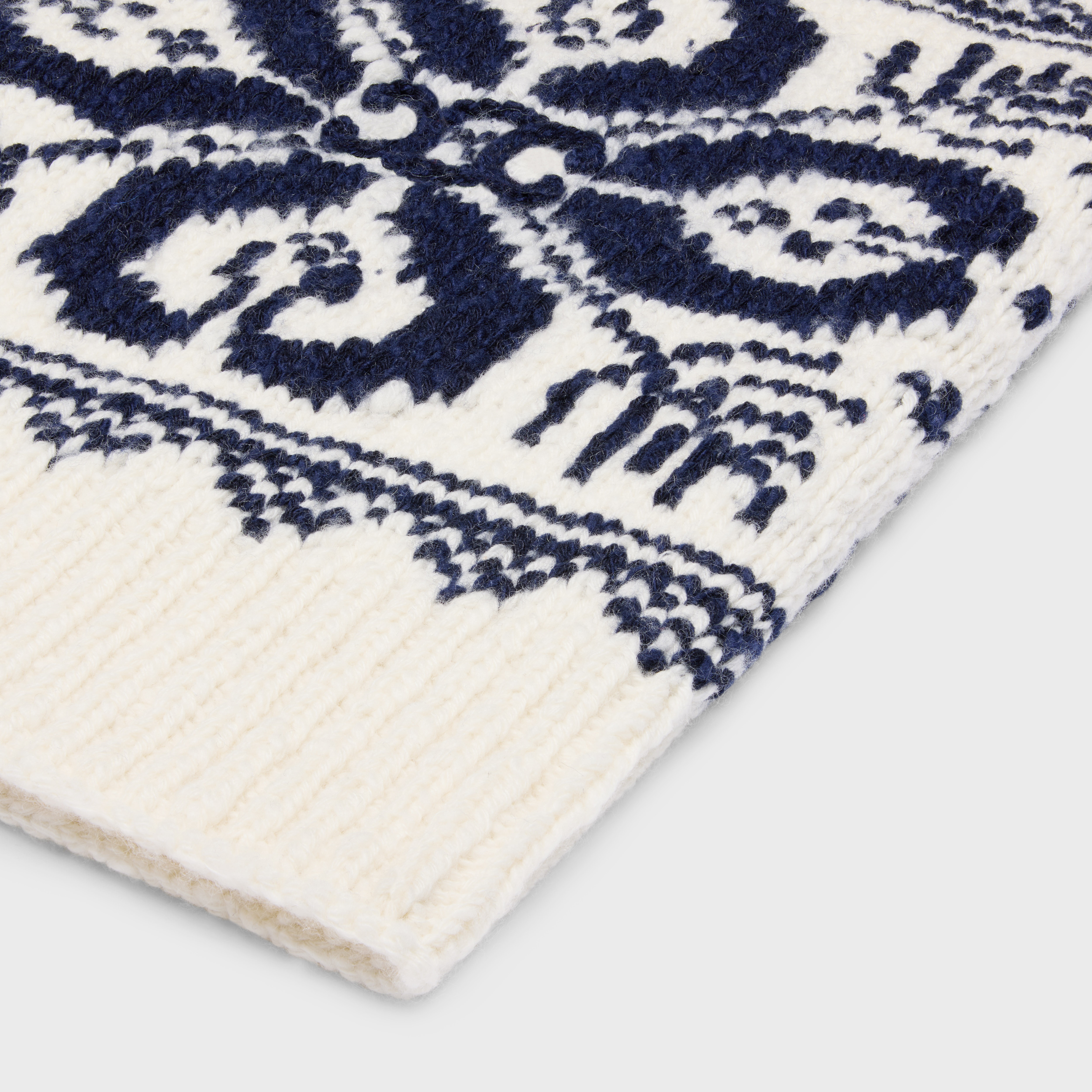 scarf in fair isle wool - 3