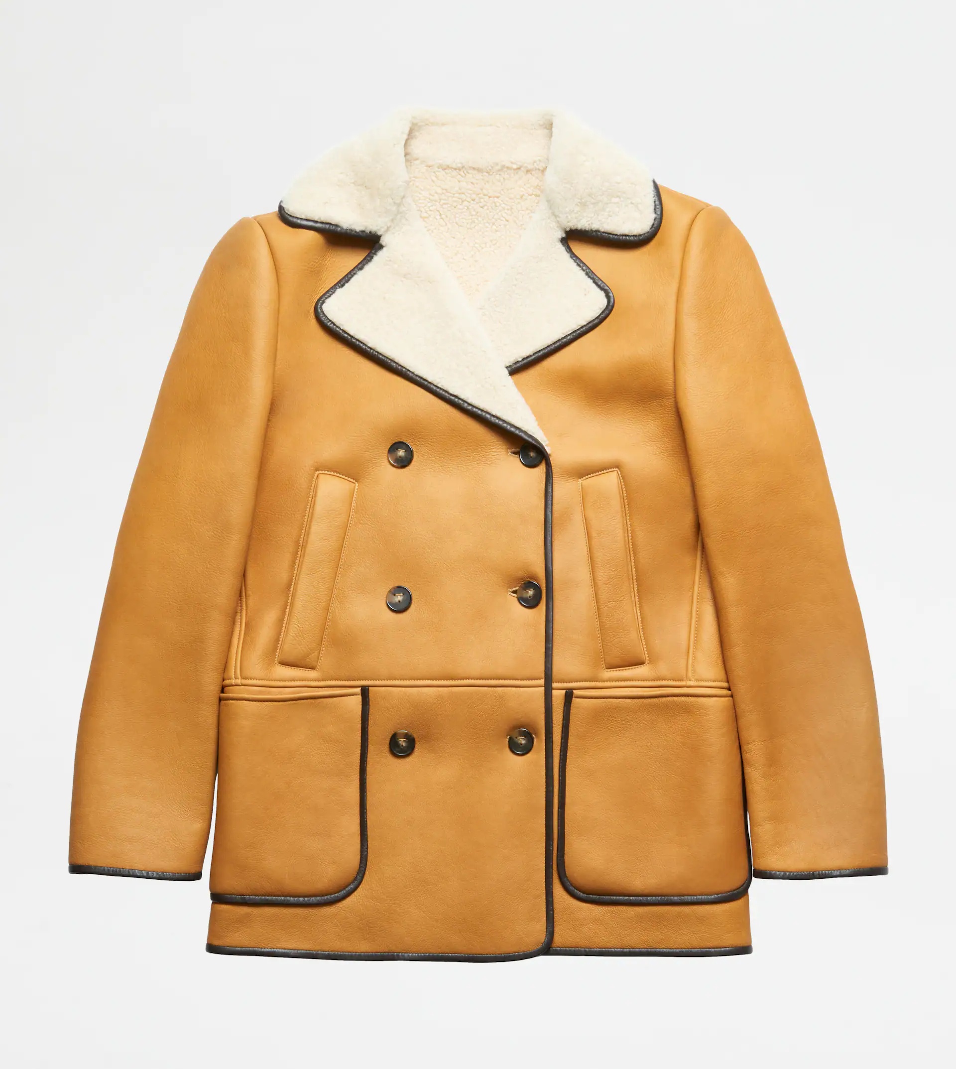 PEACOAT IN SUEDE - BEIGE, BROWN, BLACK - 1