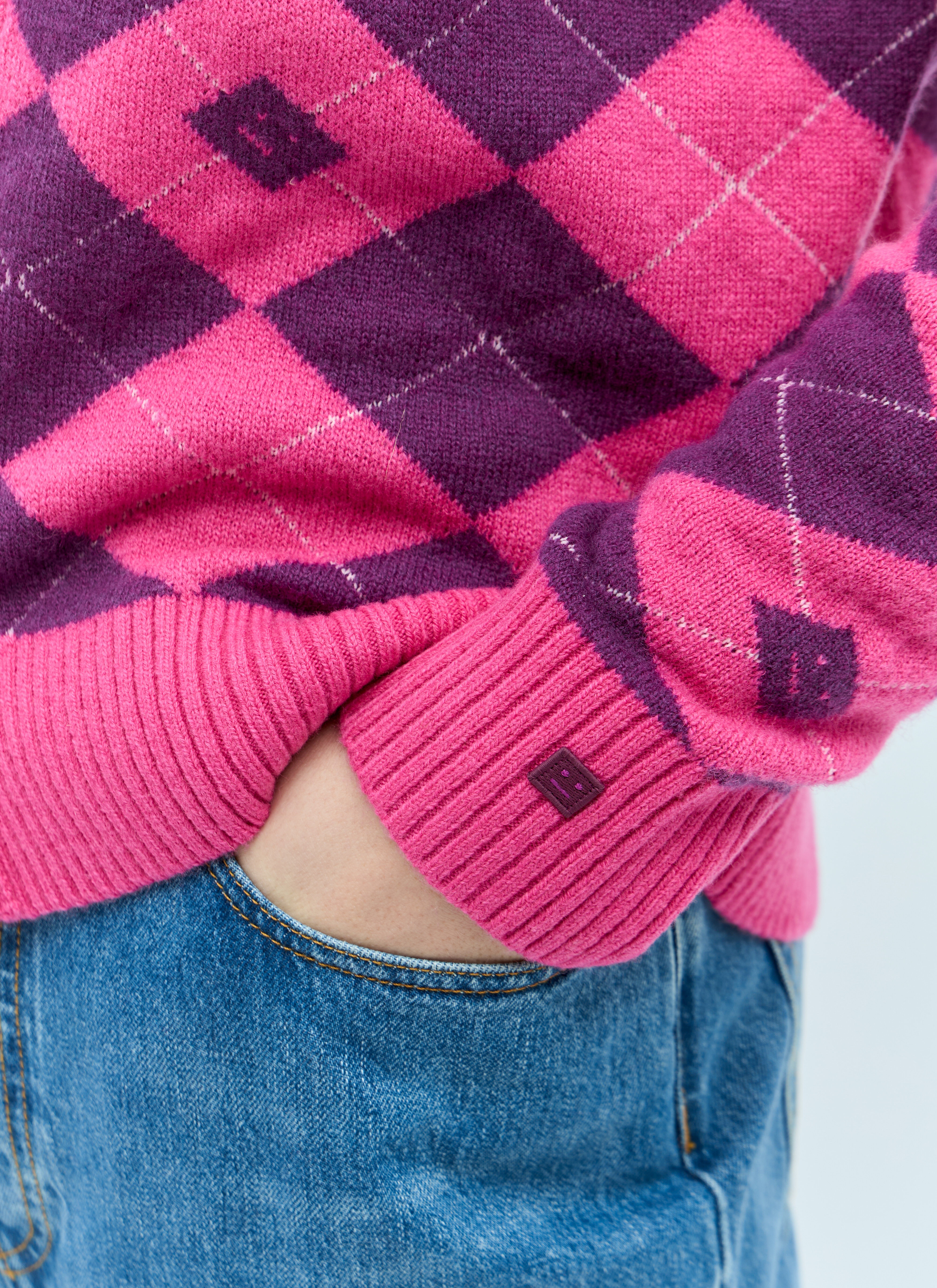 Argyle Jacquard Cardigan - 4