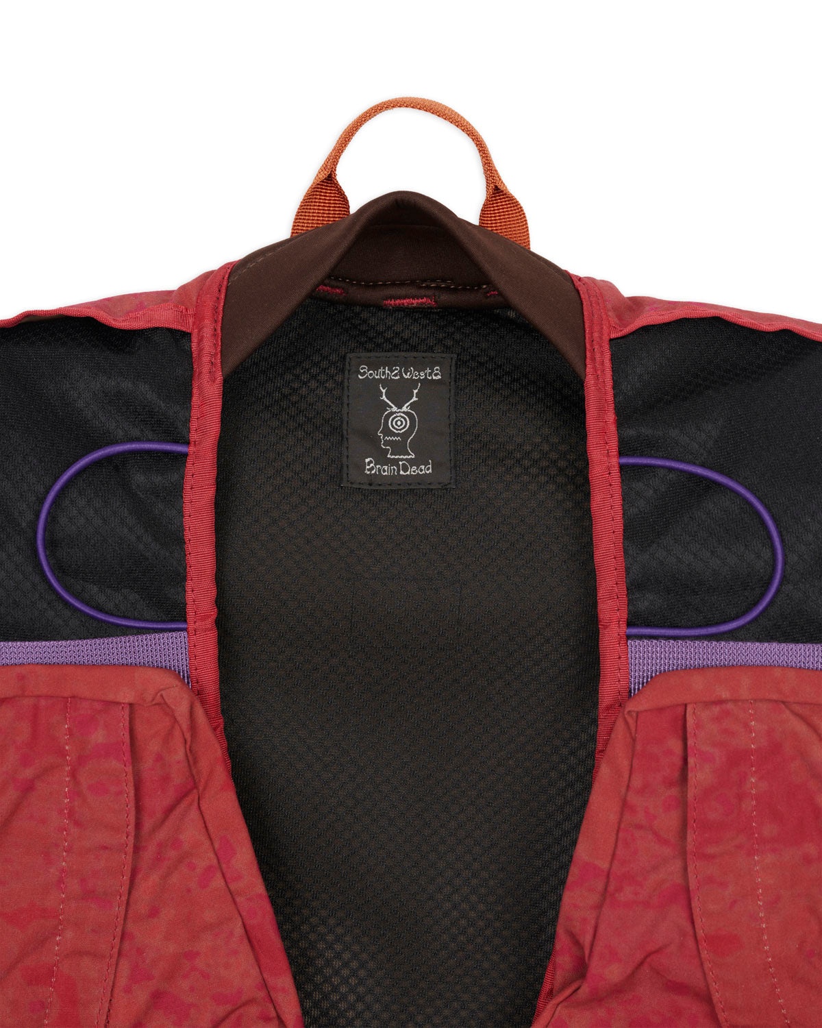 Brain Dead x South2 West8 Fishing Vest Pack - Pink - 5
