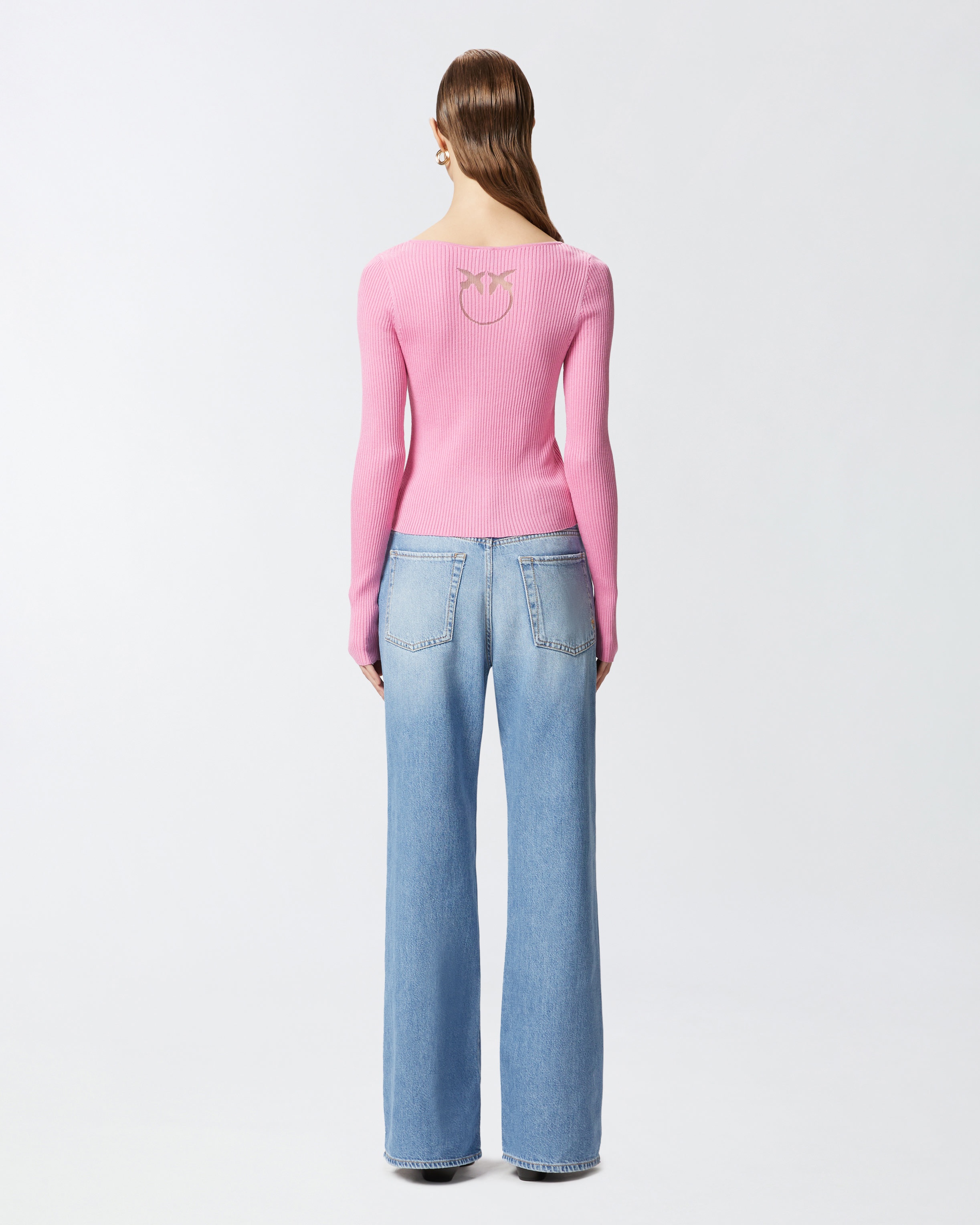 CROPPED CARDIGAN WITH BIRD LOGO ON THE BACK - 4